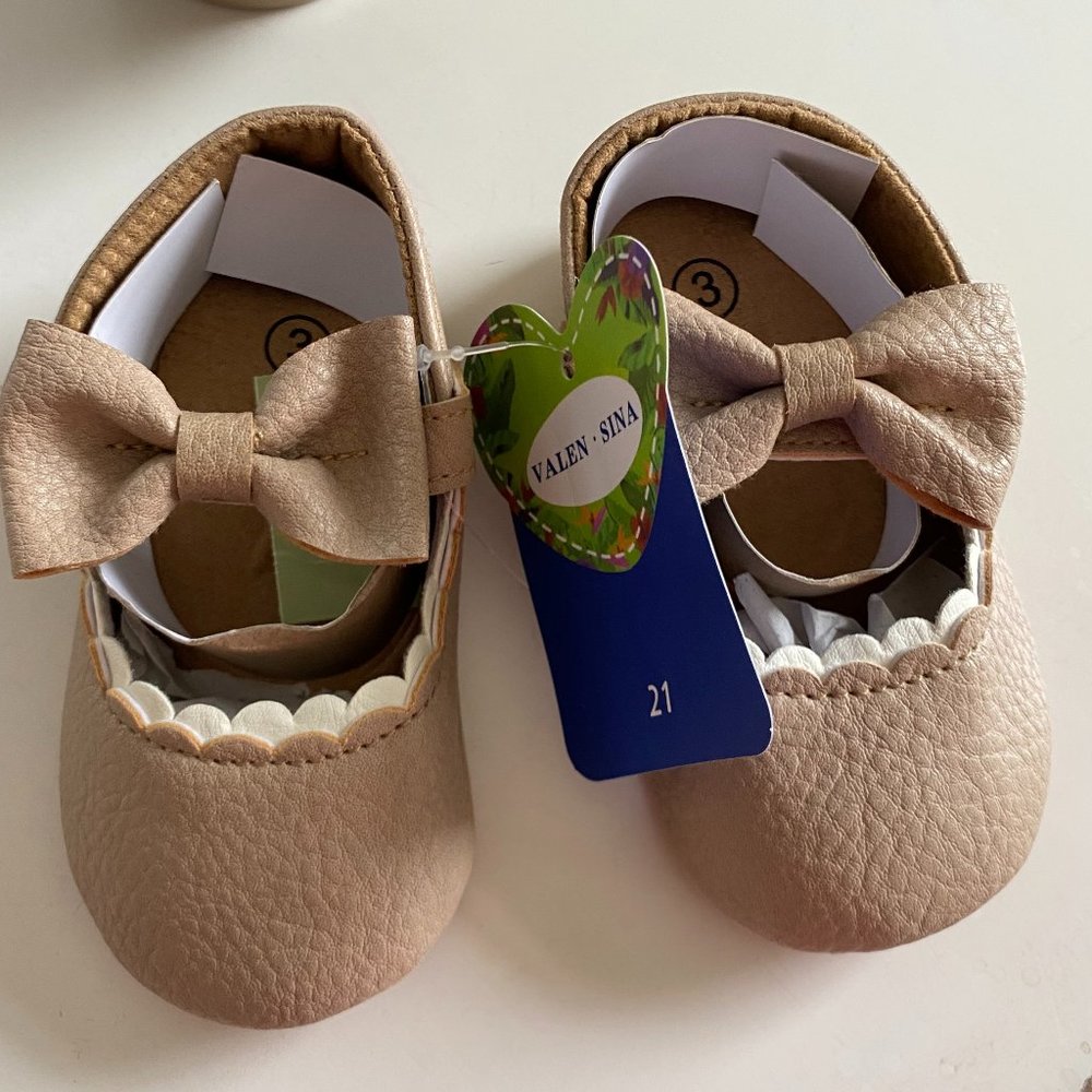 VALEN-SINA BABY SHOES New Baby Princess Shoes Infant Toddler Bowknot Non-slip